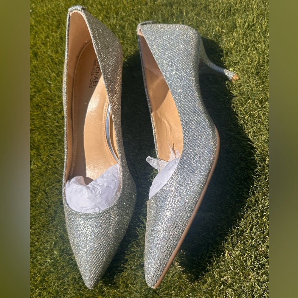 Michael Kors Sparkly Glitter Kitten Heels, Pumps